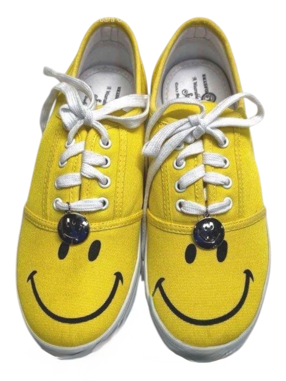 The Bradford Exchange Yellow Smiley Canvas Sneakers